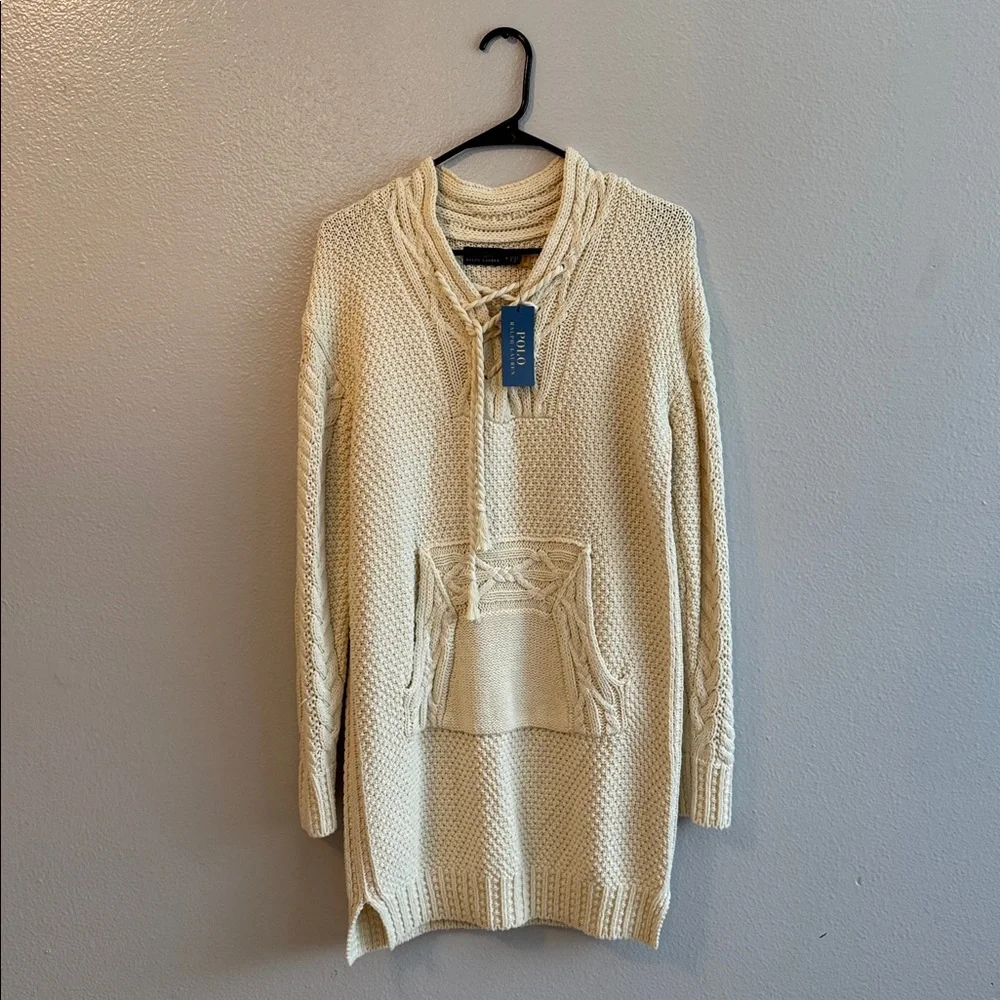 Polo Ralph Lauren Cable-Knit Lace-Up Sweater Dress - Picture 2 of 2